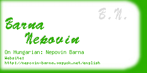 barna nepovin business card